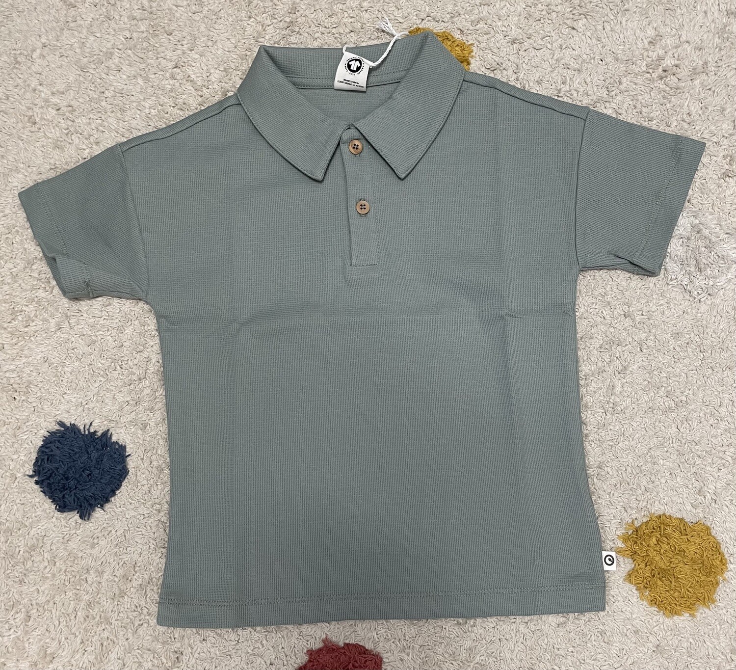 Polo waffle Spa green musli