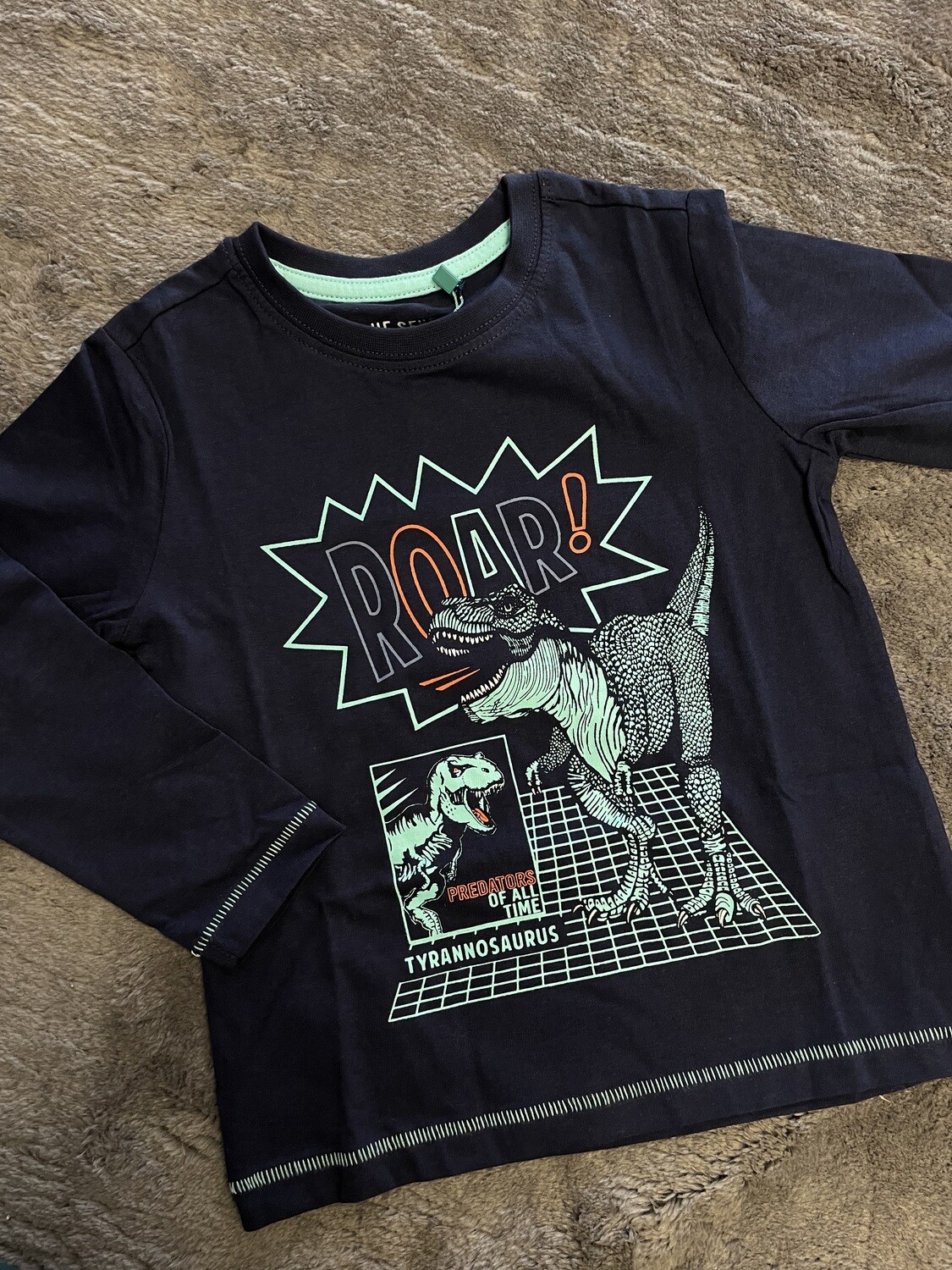 Longsleeve Dino T-rex Blue Seven, Maat: 92, Kleur: Navy