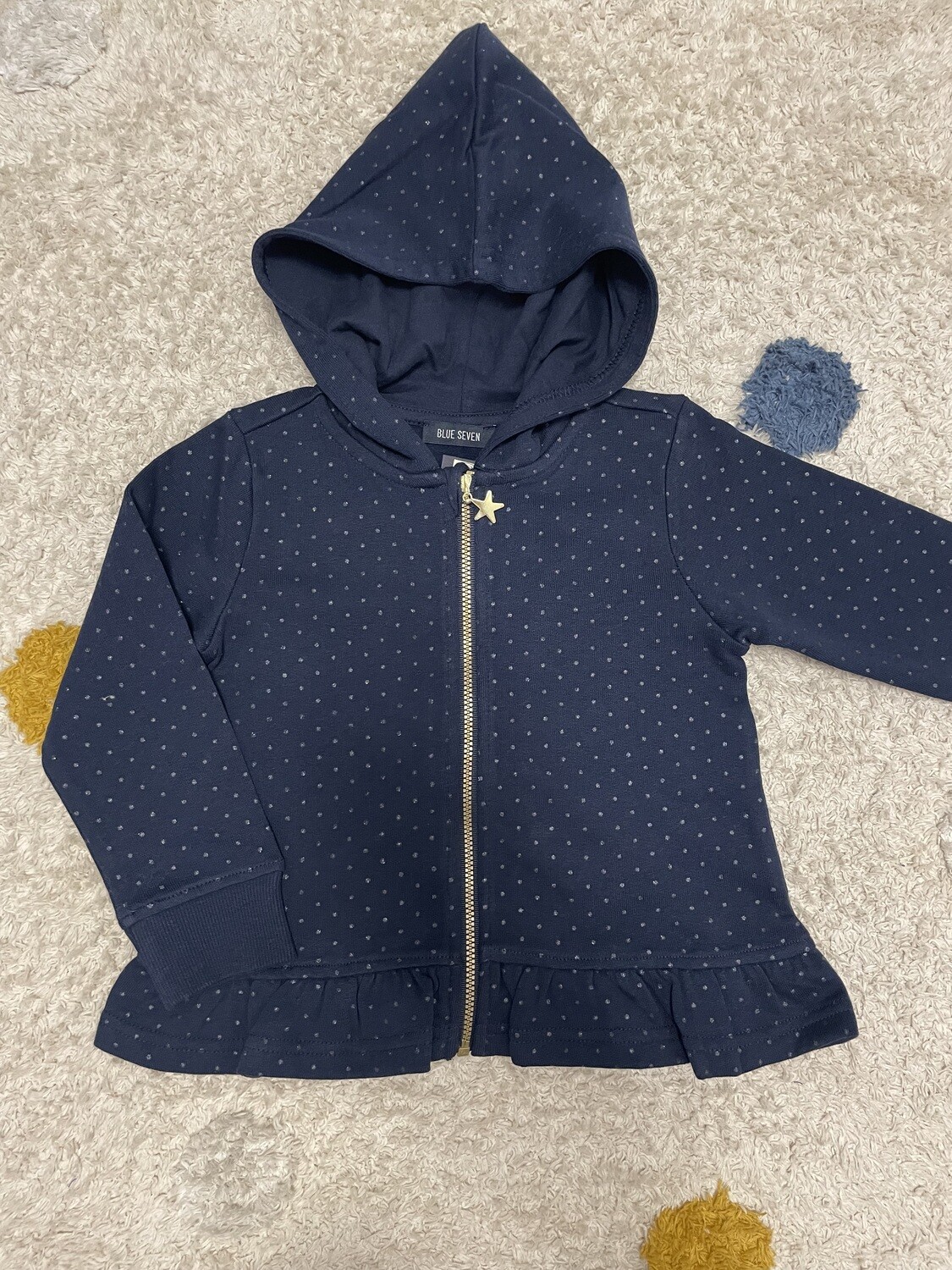 Blue Seven sweat golf met kap navy