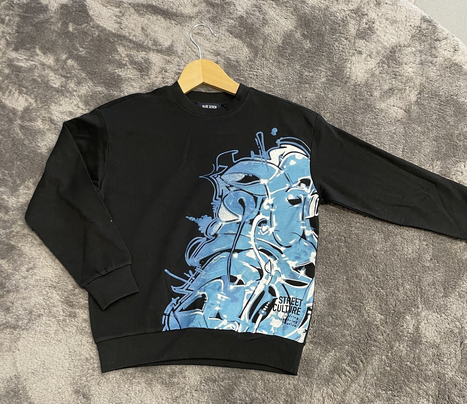 Blue Seven sweater Skate zwart