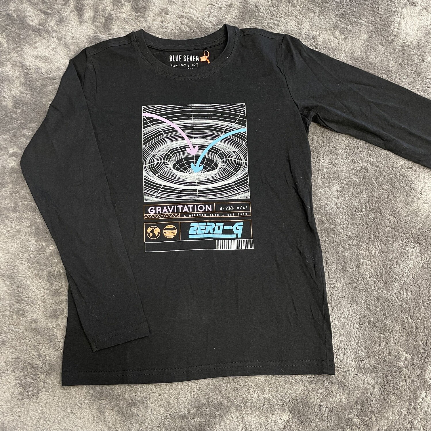 Blue Seven longsleeve space zwart
