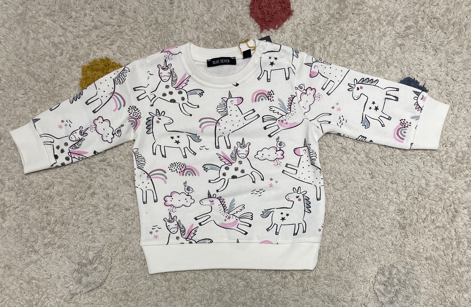 Blue Seven Sweater Unicorn, Maat: 68, Kleur: Print