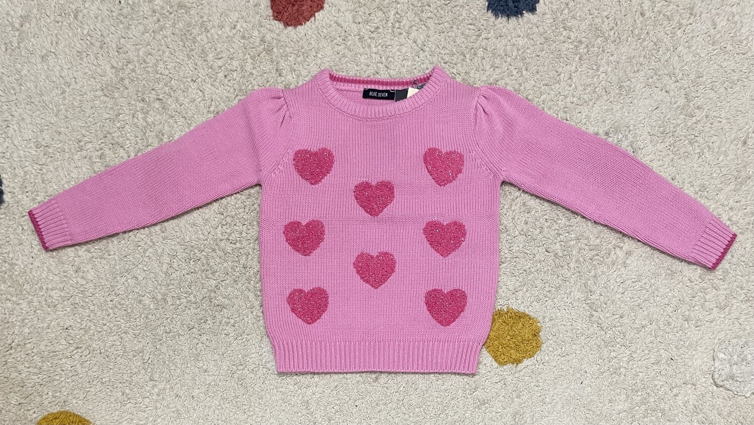 Blue Seven Pull met hartjes, Maat: 92, Kleur: Roze