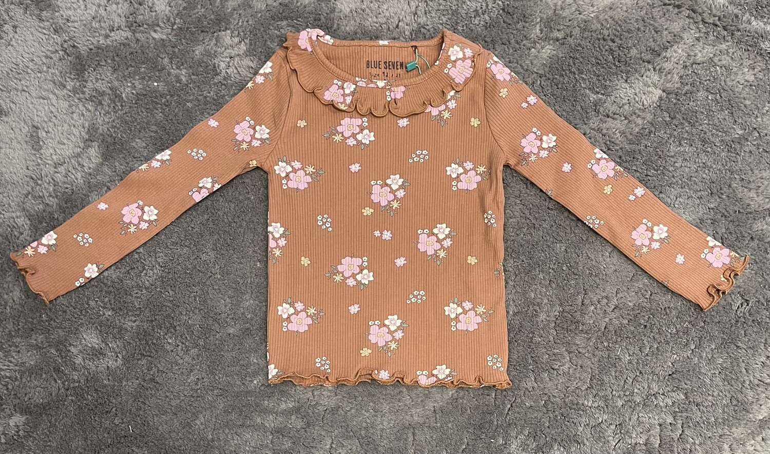 Blue Seven Longsleeve Gebloemd Rib