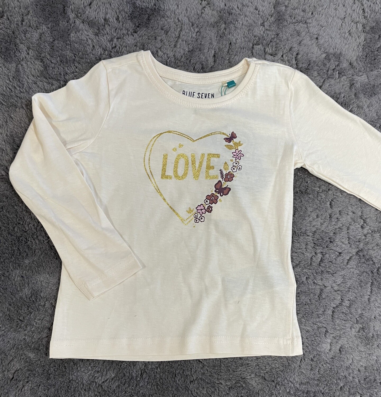 Blue Seven Longsleeve thema Gebloemd, Maat: 92, Kleur: Ecru