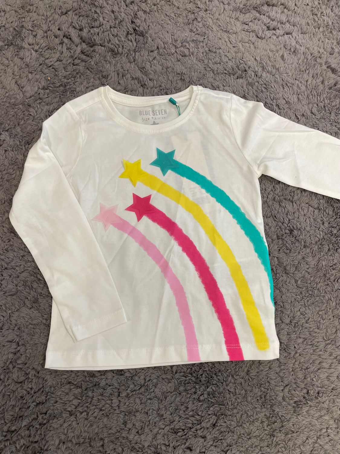 Blue Seven longsleeve ster/regenboog