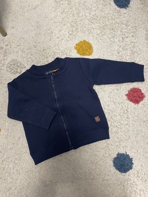 Blue Seven cardigan met rits donkerblauw