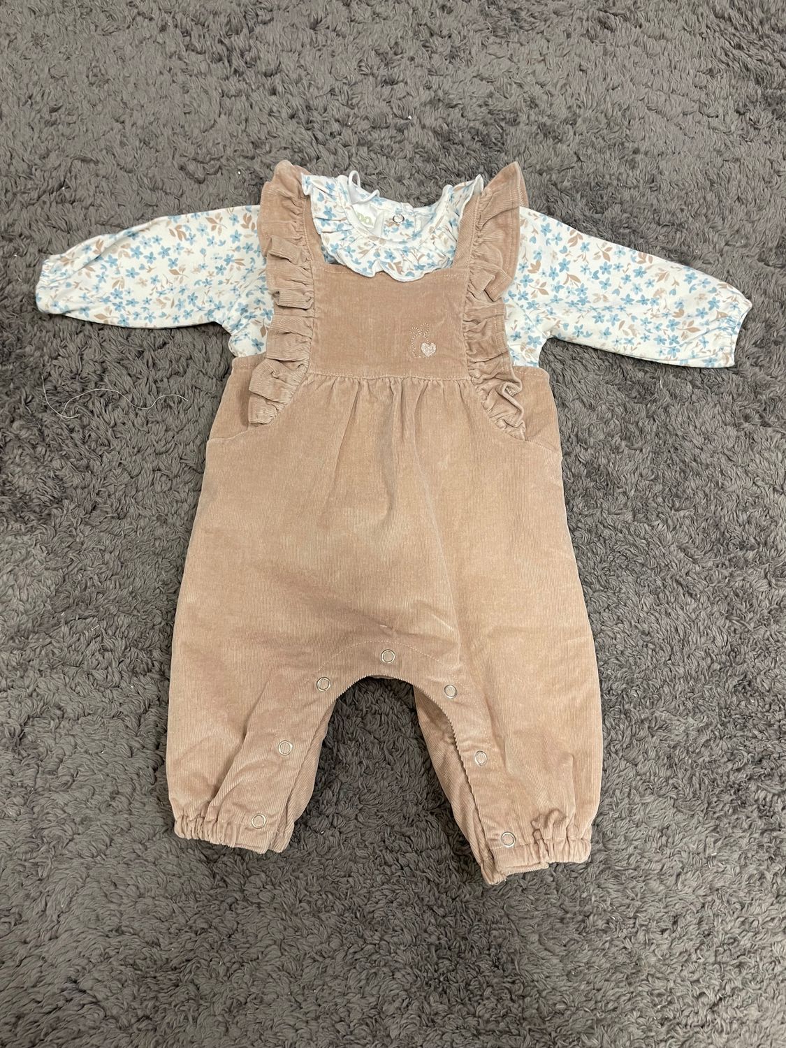IDo Tweedelige Salopette Beige