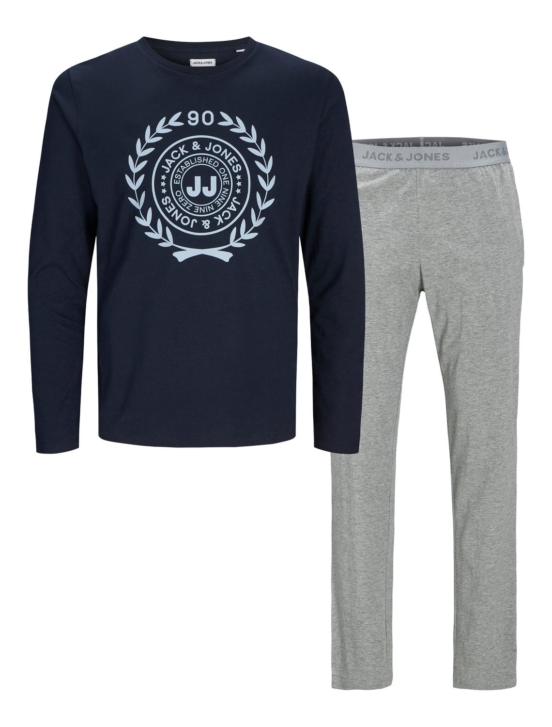 Jack&amp;Jones Pyjama set blauw/grijs