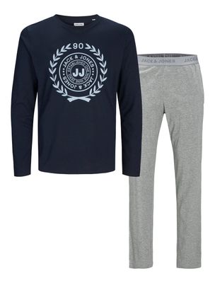 Jack&amp;Jones Pyjama set blauw/grijs