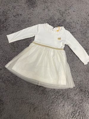 Blue Seven kleedje offwhite/gold