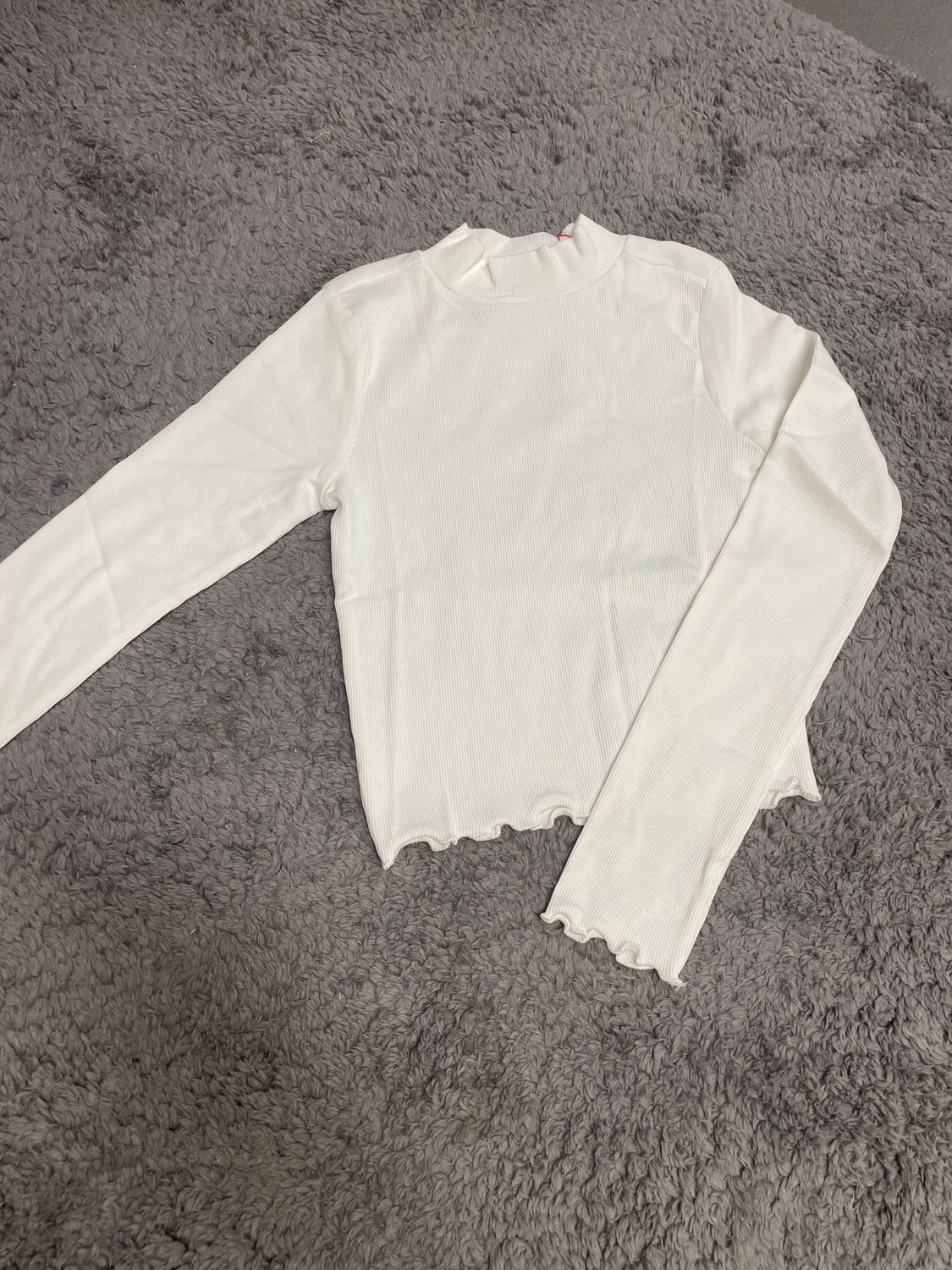 Blue Seven Basics longsleeve rib, Maat: 140, Kleur: Offwhite