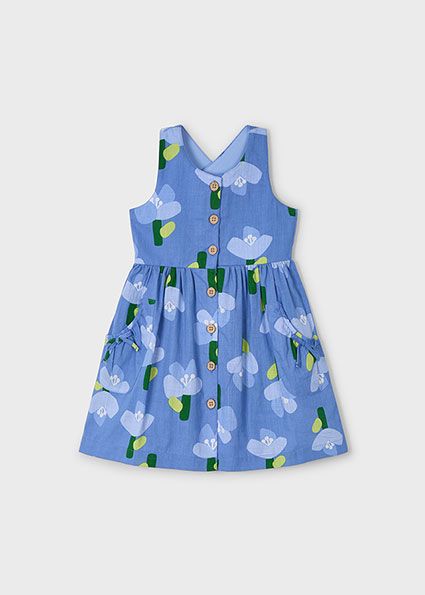 Mayoral Printed Indigo Dress