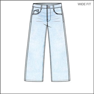 Retour Celeste Jeans Wide Leg Bleached Blue Denim