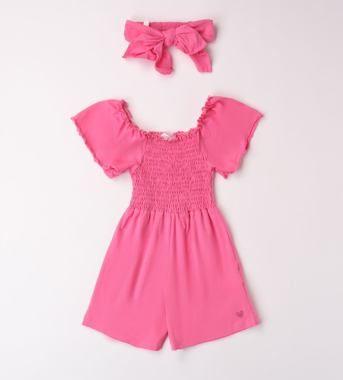 Ido playsuit roze met haarband
