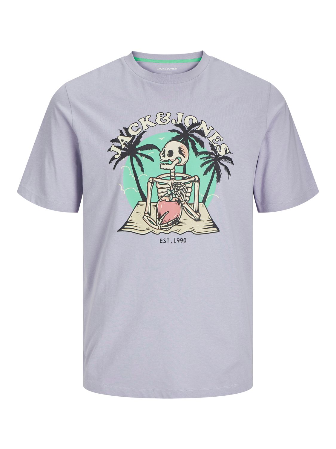 Jack&amp;Jones T shirt skulls Lavender