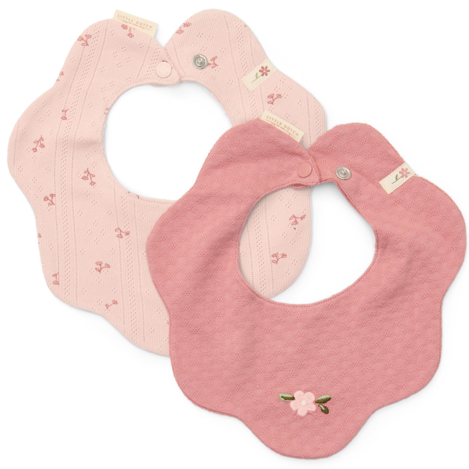 Little Dutch slabbetjes pinkblush/fairy flowers