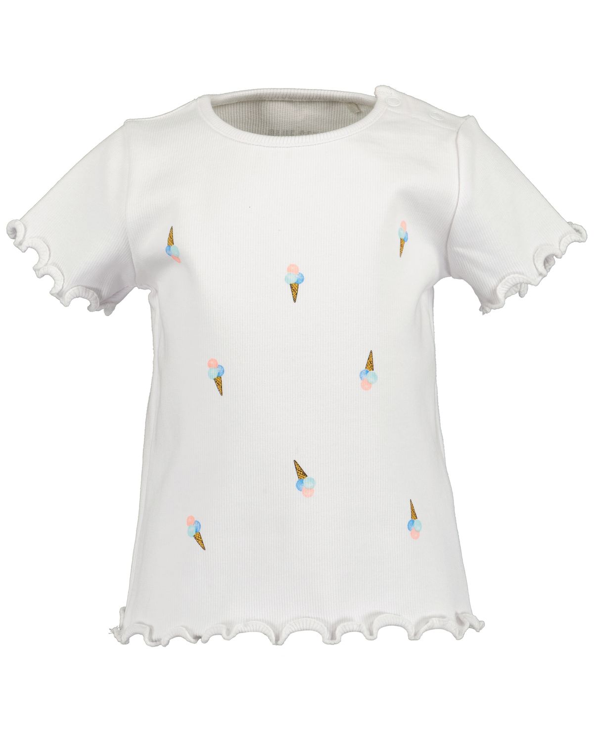 Blue Seven t shirt rib ijsjes wit