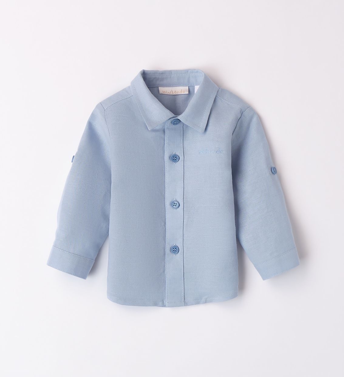 Minibanda linnen hemd blauw