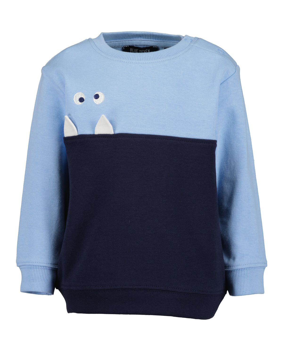 Blue Seven sweater monster blauw