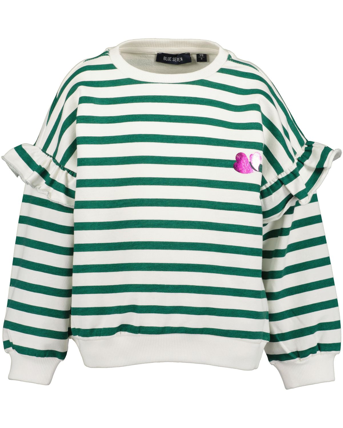 Blue Seven sweater gestreept groen