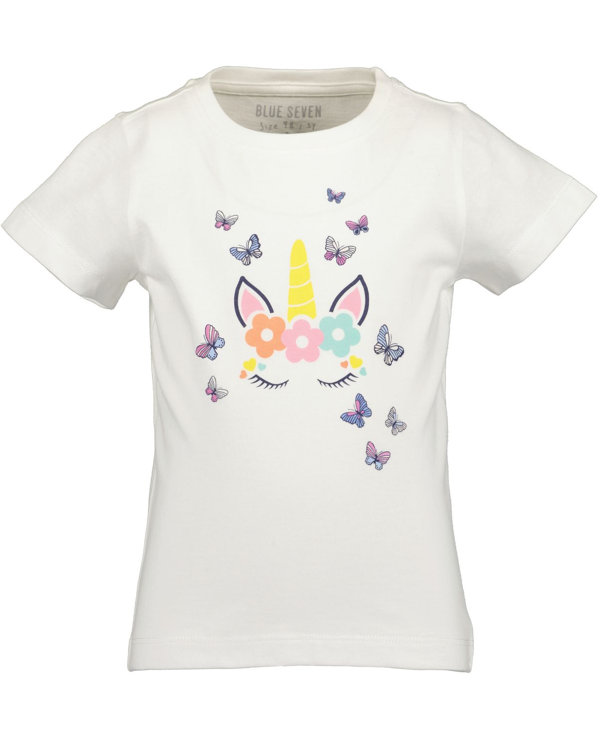 Blue Seven t shirt solar print unicorn wit