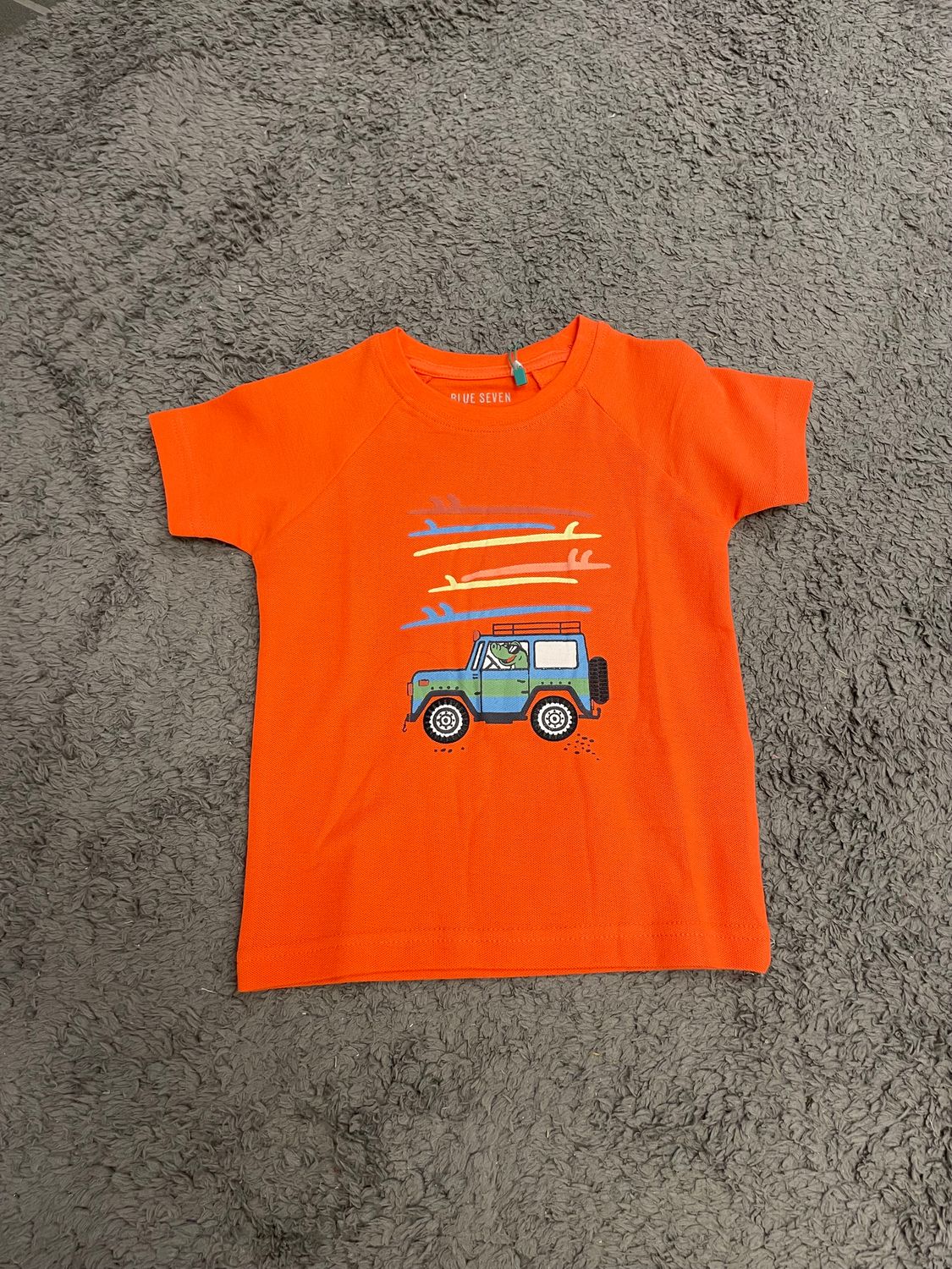 Blue Seven polo T shirt oranje krokodil