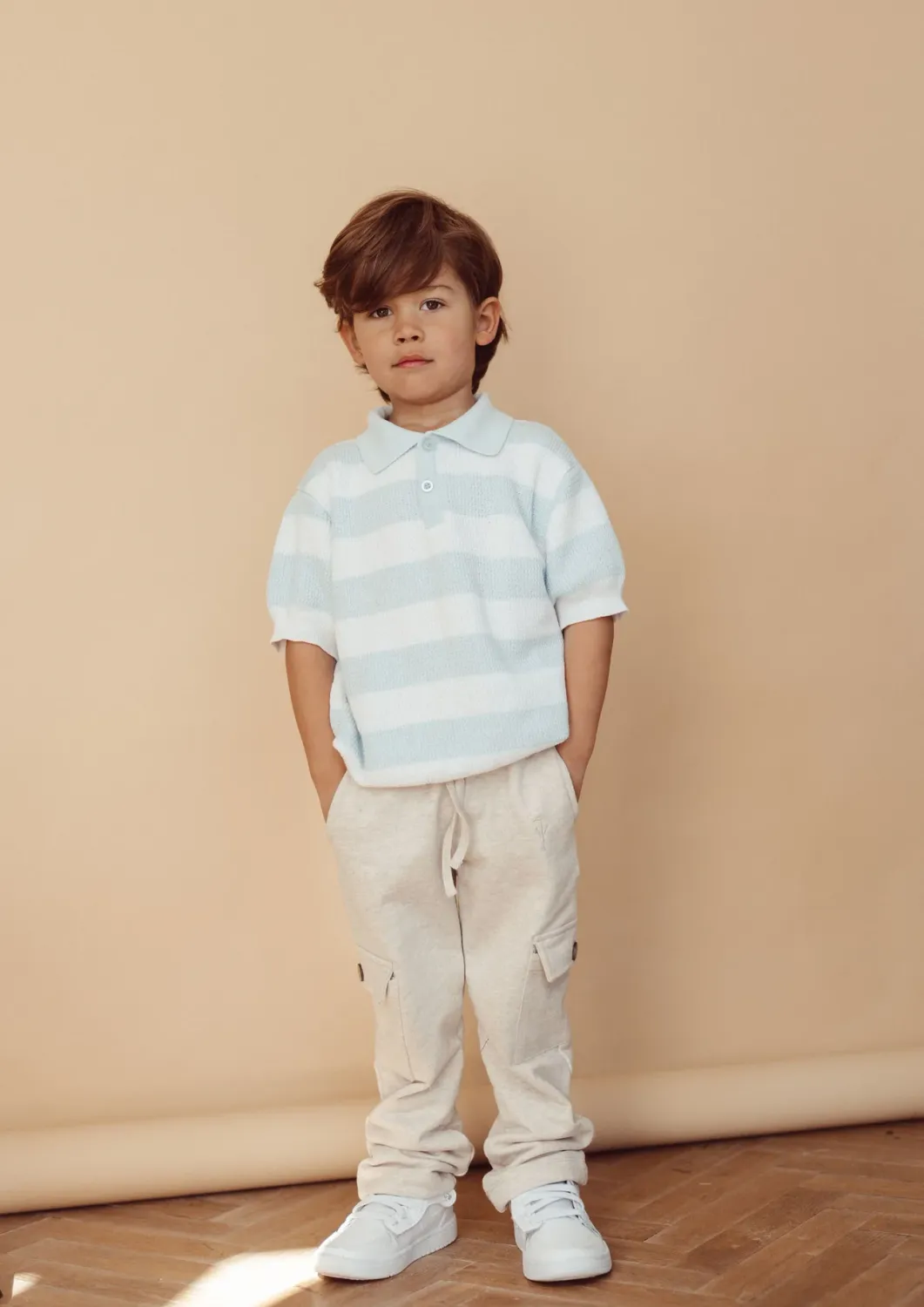 TwoYouLabel polo knit blue/white