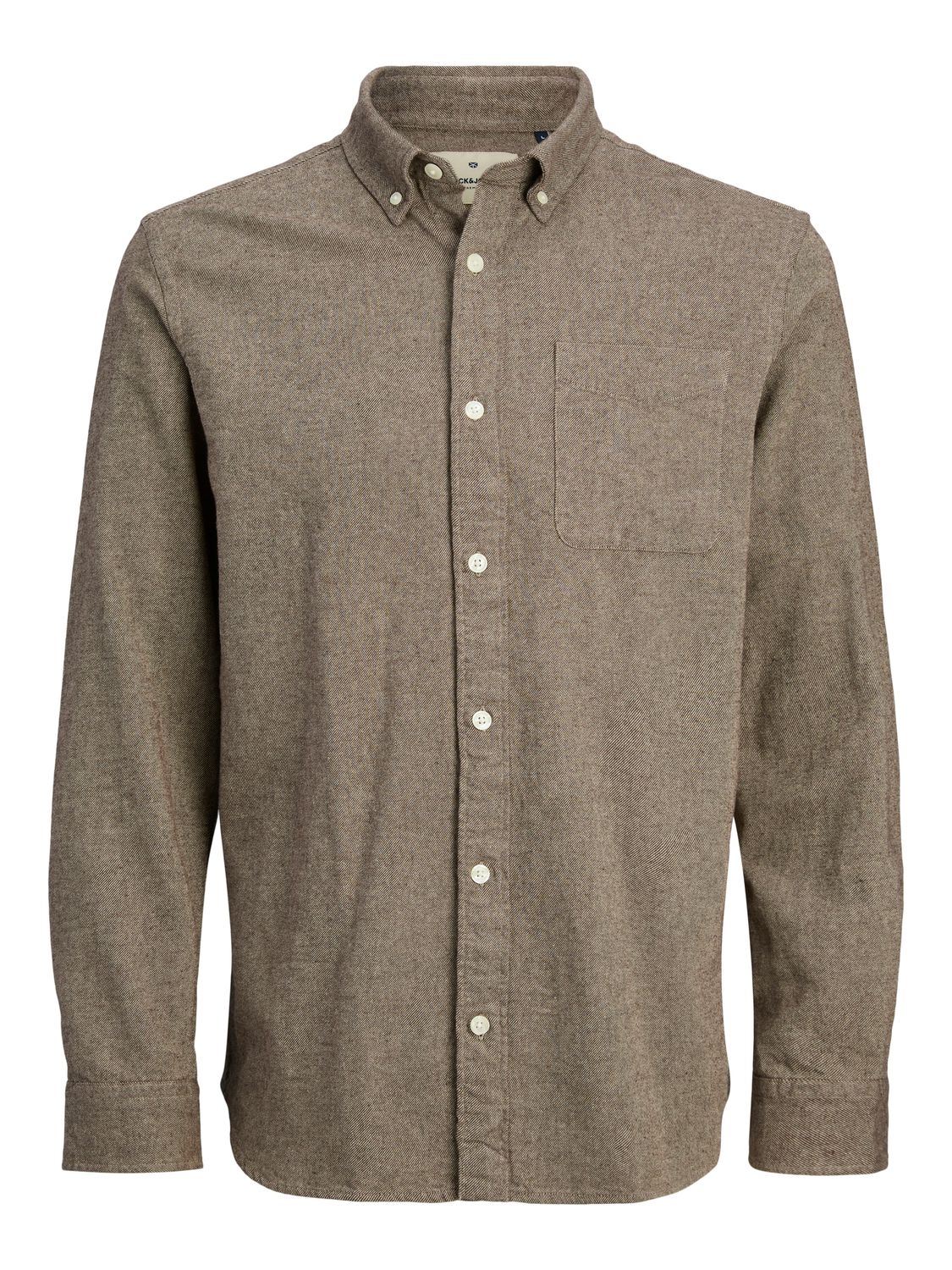 Jack&amp;Jones twill solid hemd Malt Ball