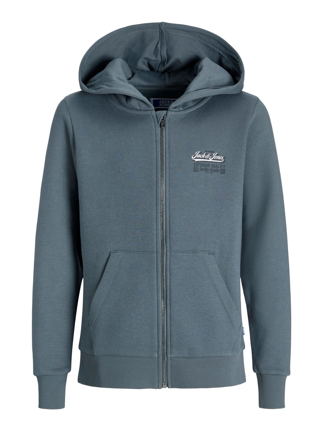 Jack&amp;Jones logo sweat ziphood stormy wheater