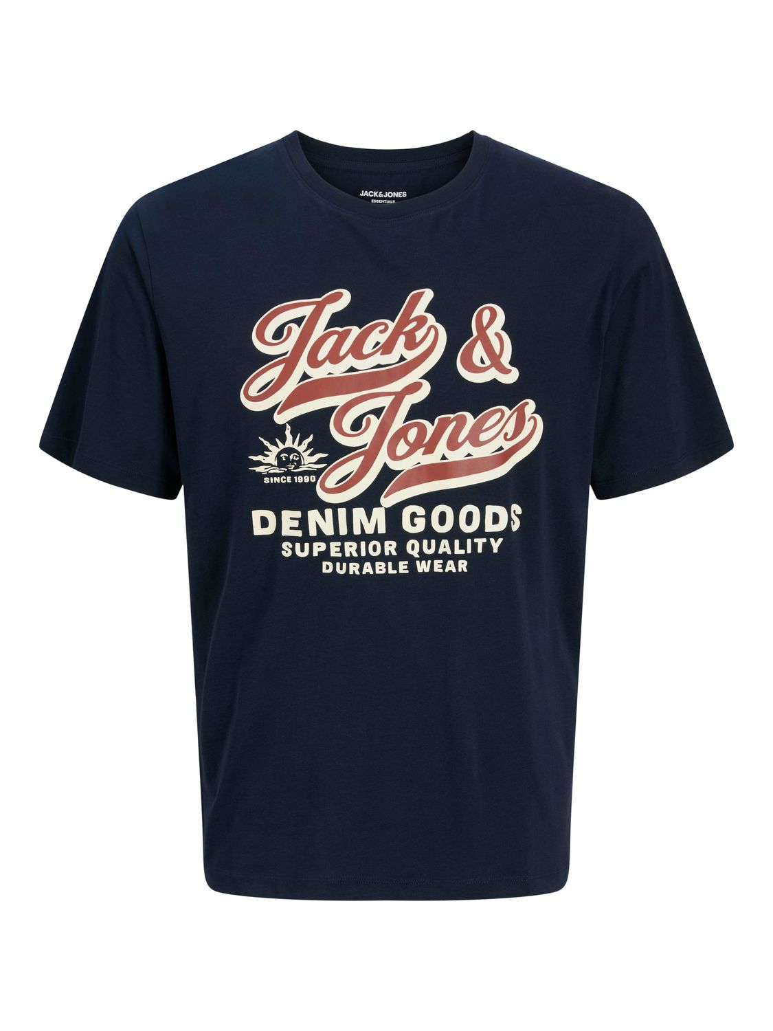 Jack&amp;Jones logo college T-shirt sky captain