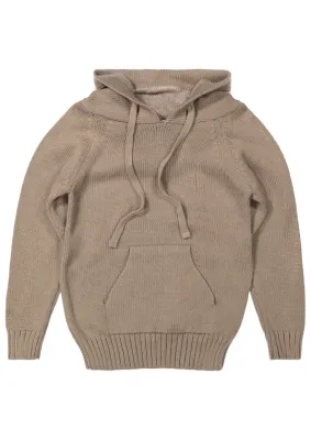 TwoYou Label Hidde knitted hoodie Brown