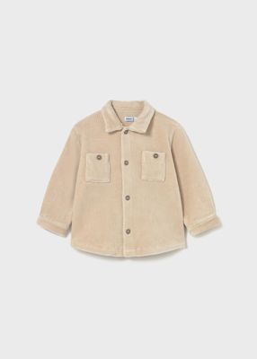 Mayoral stretch floeren hemd lichtbeige