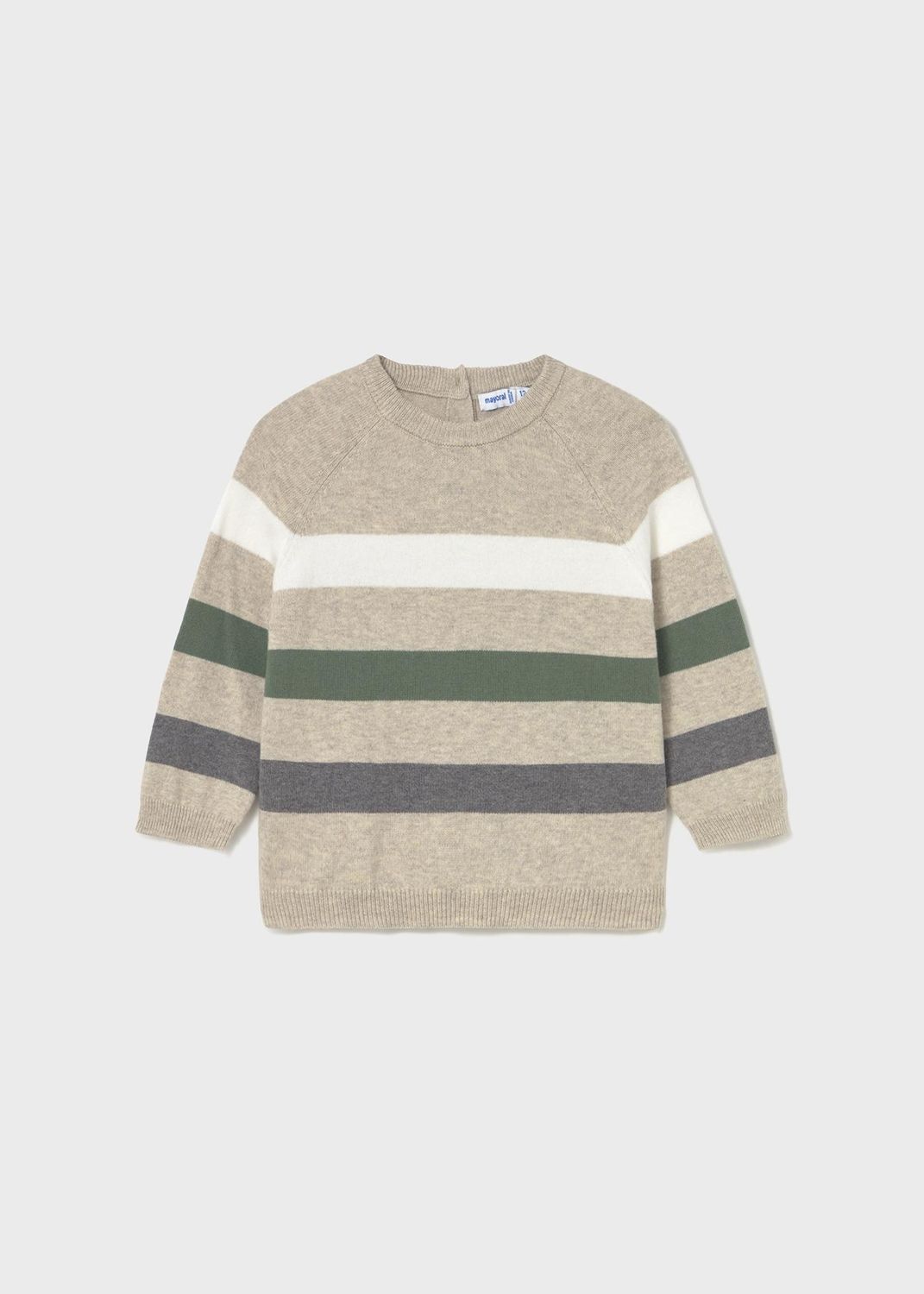 Mayoral fijn gebreid pulletje groen/beige