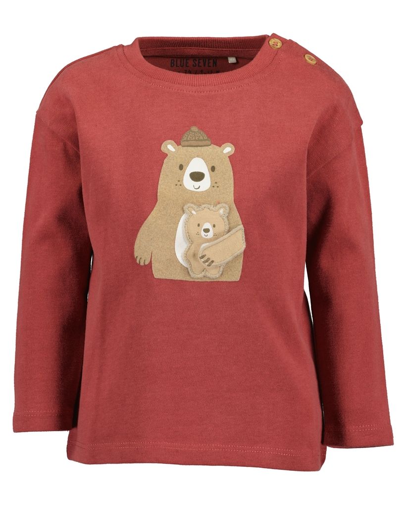 Blue Seven longsleeve bruin/rood