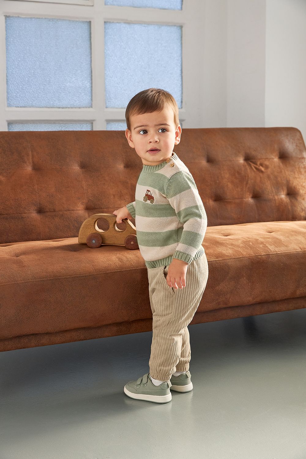 Blue Seven broek velours met elastiek onderaan