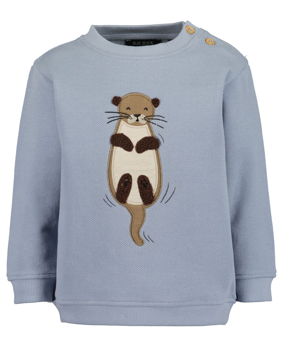Blue Seven sweater met fleece bever blauw