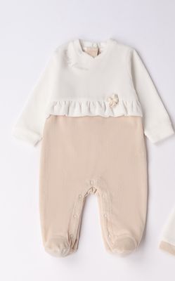 iDo kruippakje Lovely flowers beige/wit