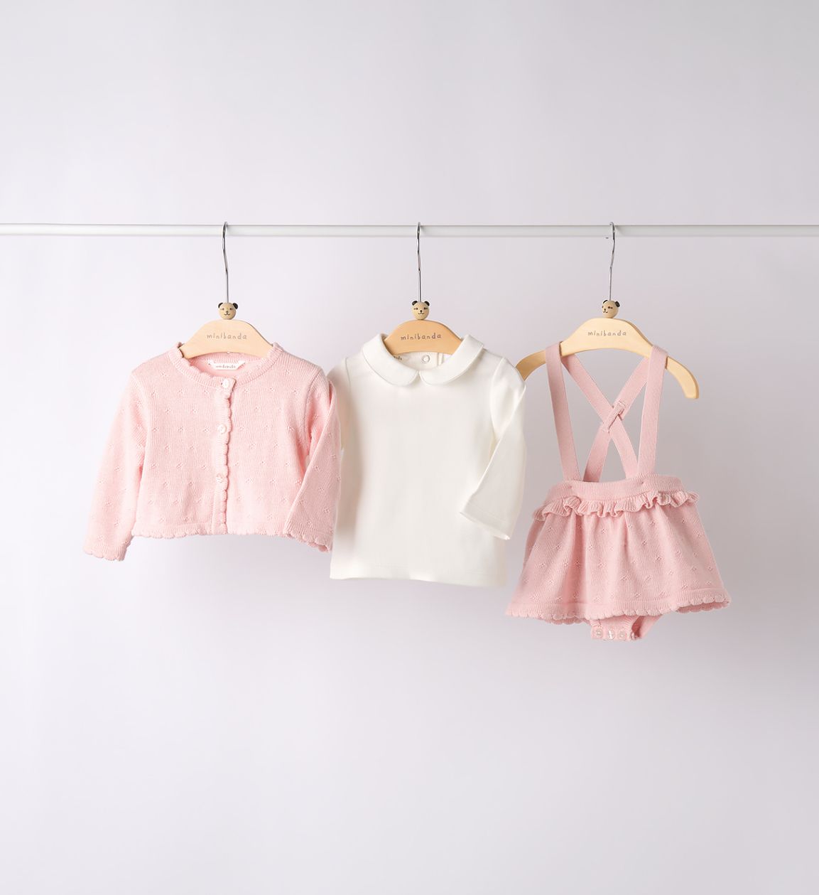 Minibanda driedelige set roze