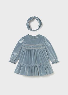 Mayoral velvet dress Blue Bell