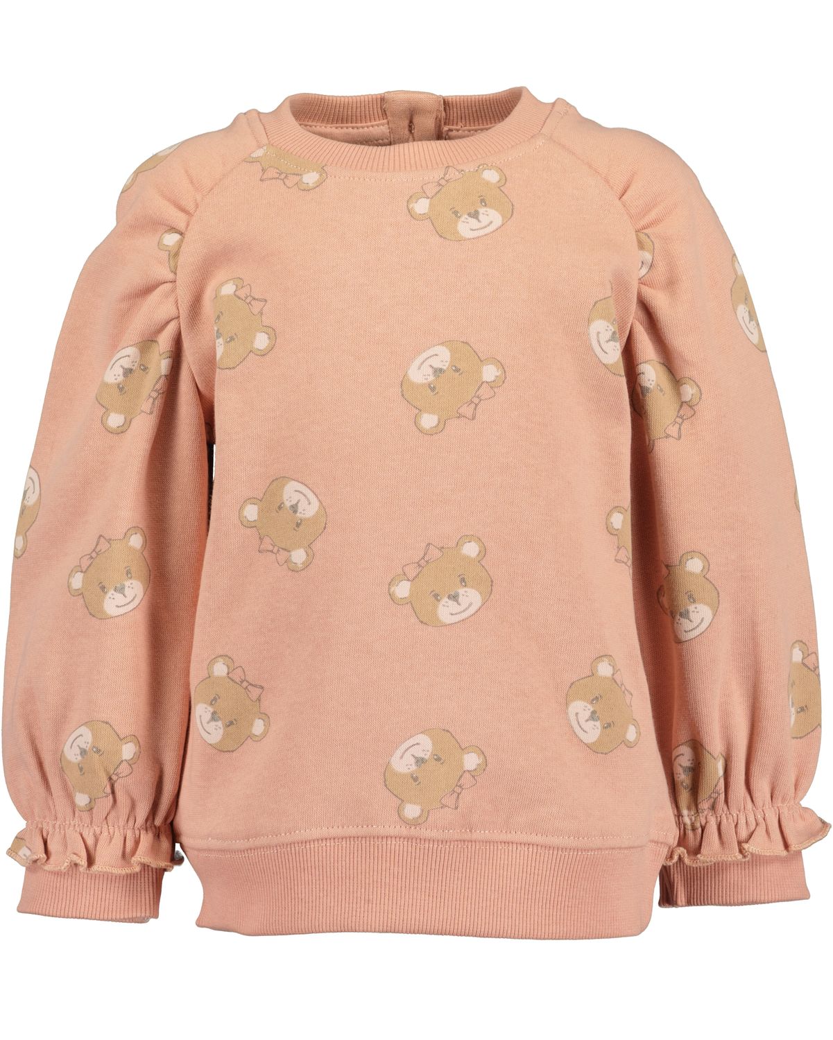 Blue Seven fleece sweater beertje roze