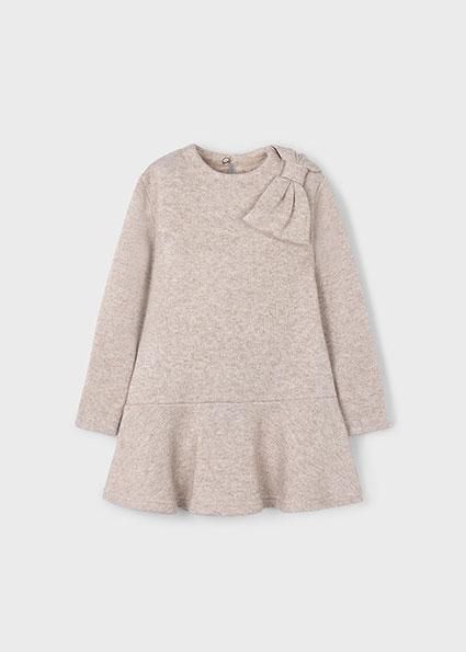 Mayoral stretch glitter dress goud met strik