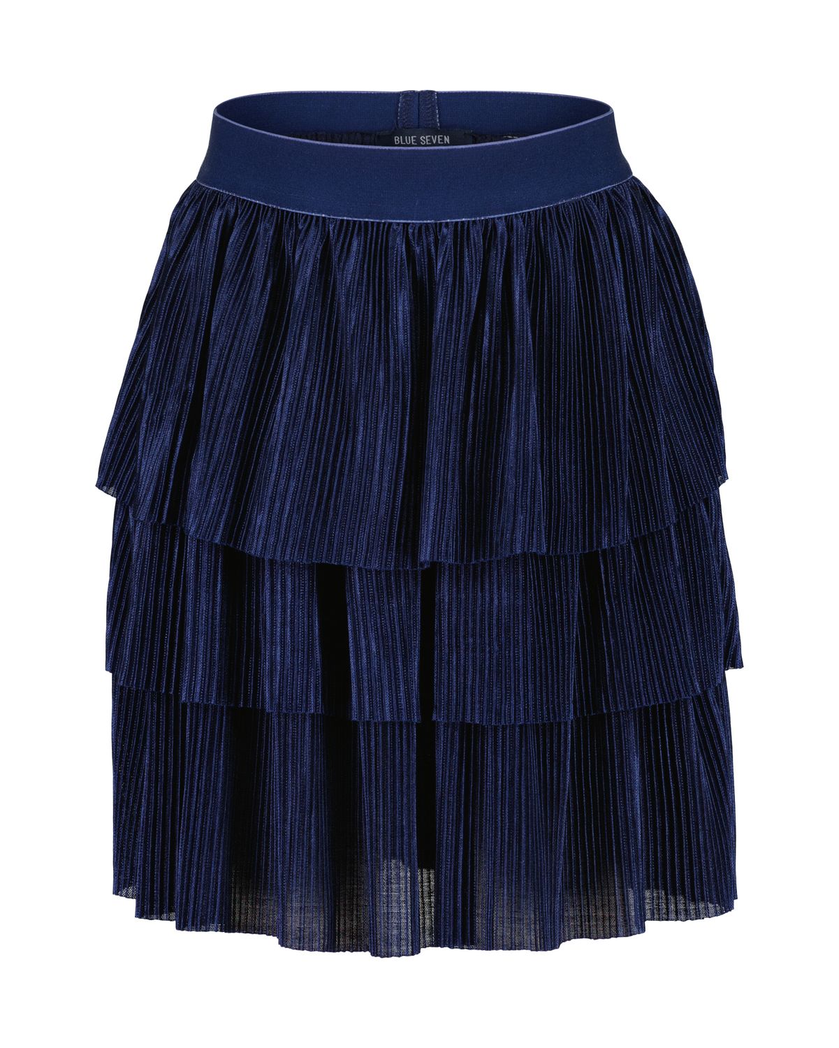 Blue Seven satijnen rokje in laagjes donkerblauw