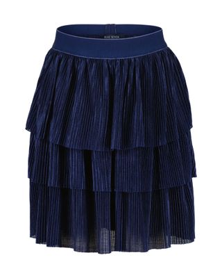 Blue Seven satijnen rokje in laagjes donkerblauw