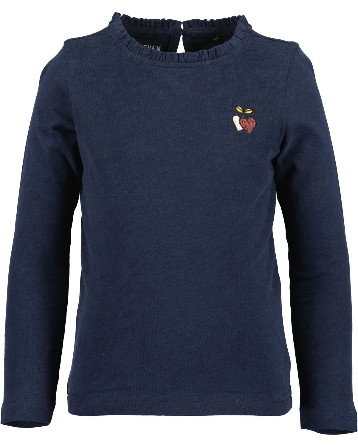 Blue Seven longsleeve donkerblauw hartje