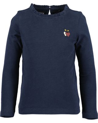 Blue Seven longsleeve donkerblauw hartje