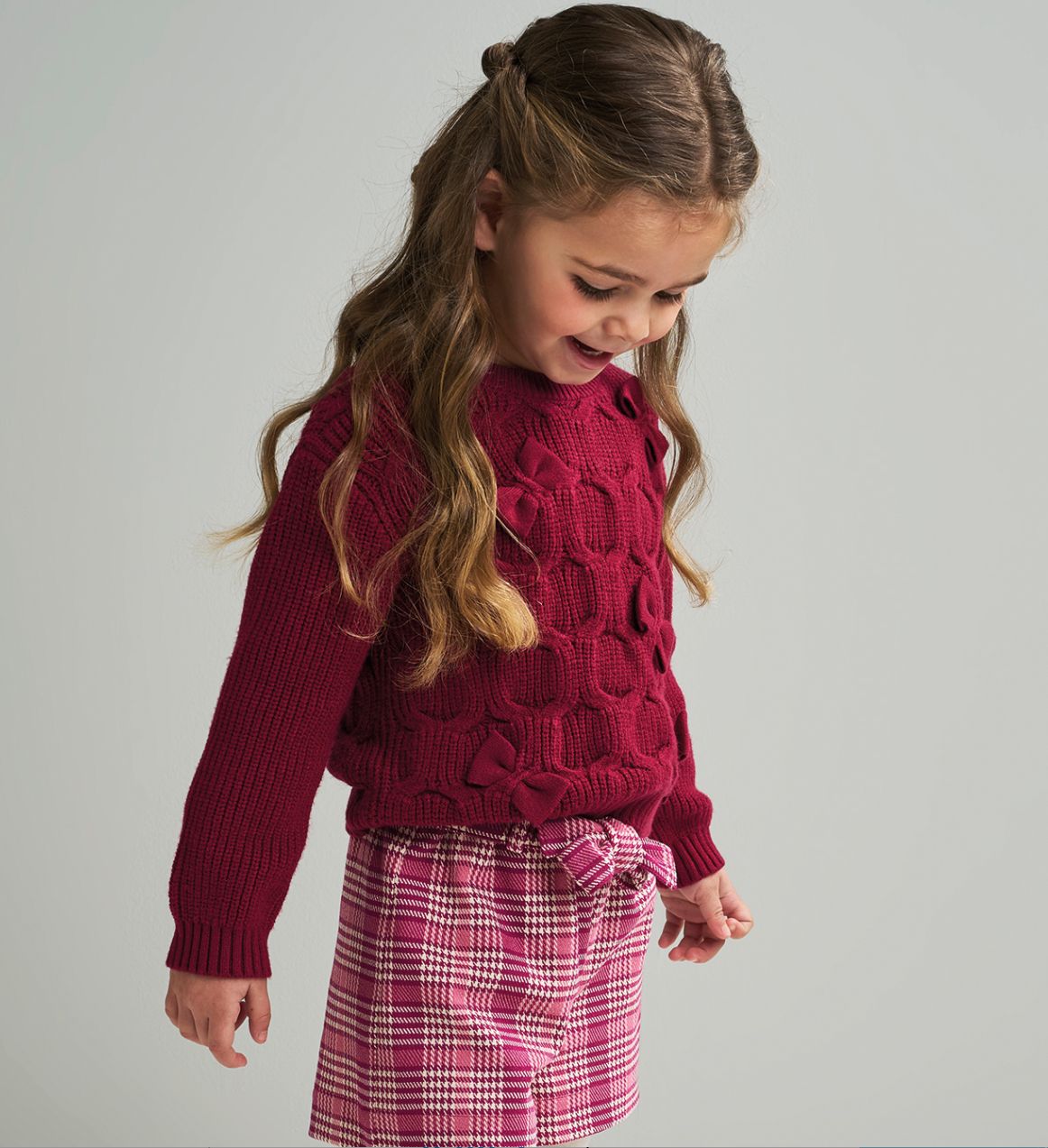 Sarabanda gebreide pull bordeaux