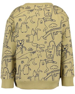 Blue Seven sweater dino overprint