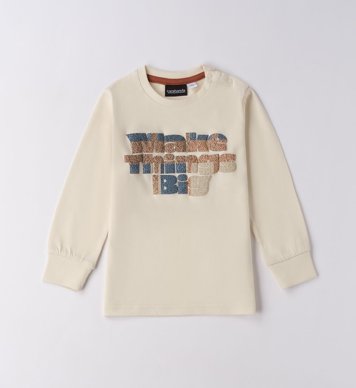 Sarabanda longsleeve make things big beige