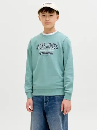 Jack&amp;Jones sweater logo Mineral Blue